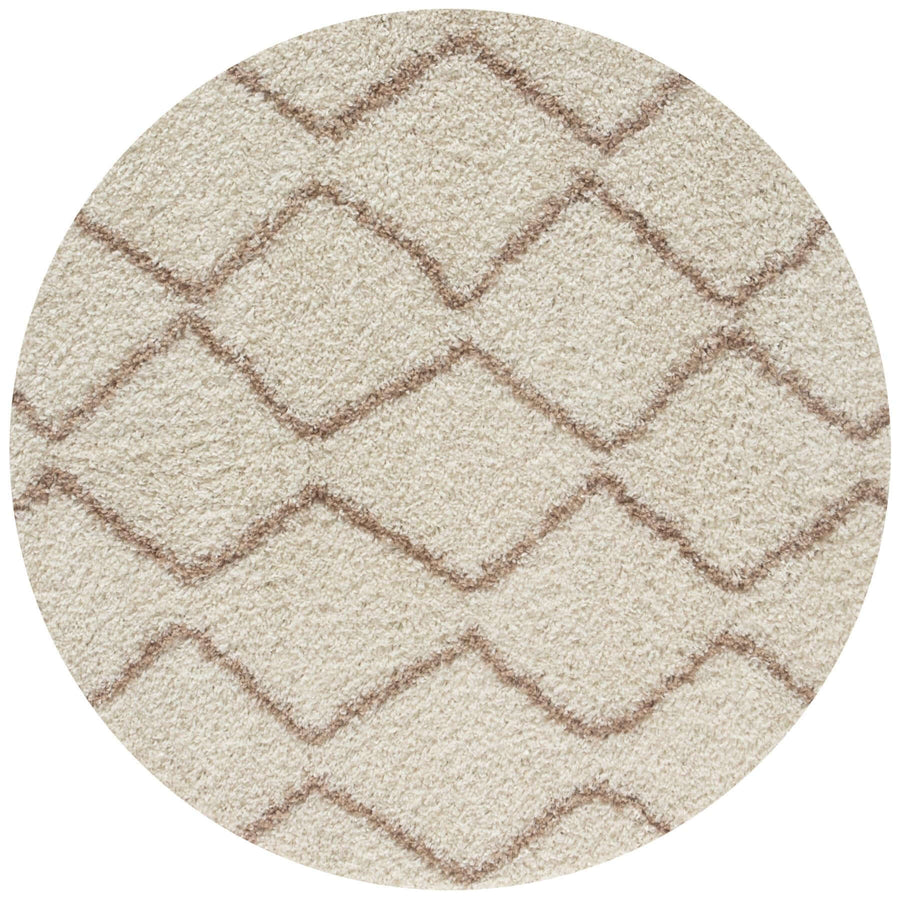 The Rugs Area Rug - Modern Luxury Shaggy Rug Boho Ivory & Beige