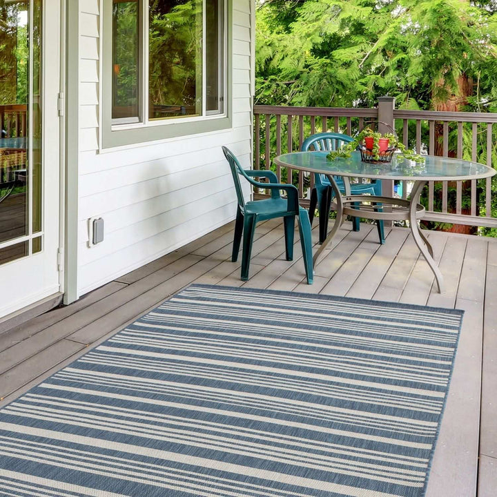 Striped Design Outdoor Rug for Garden | The Rugs