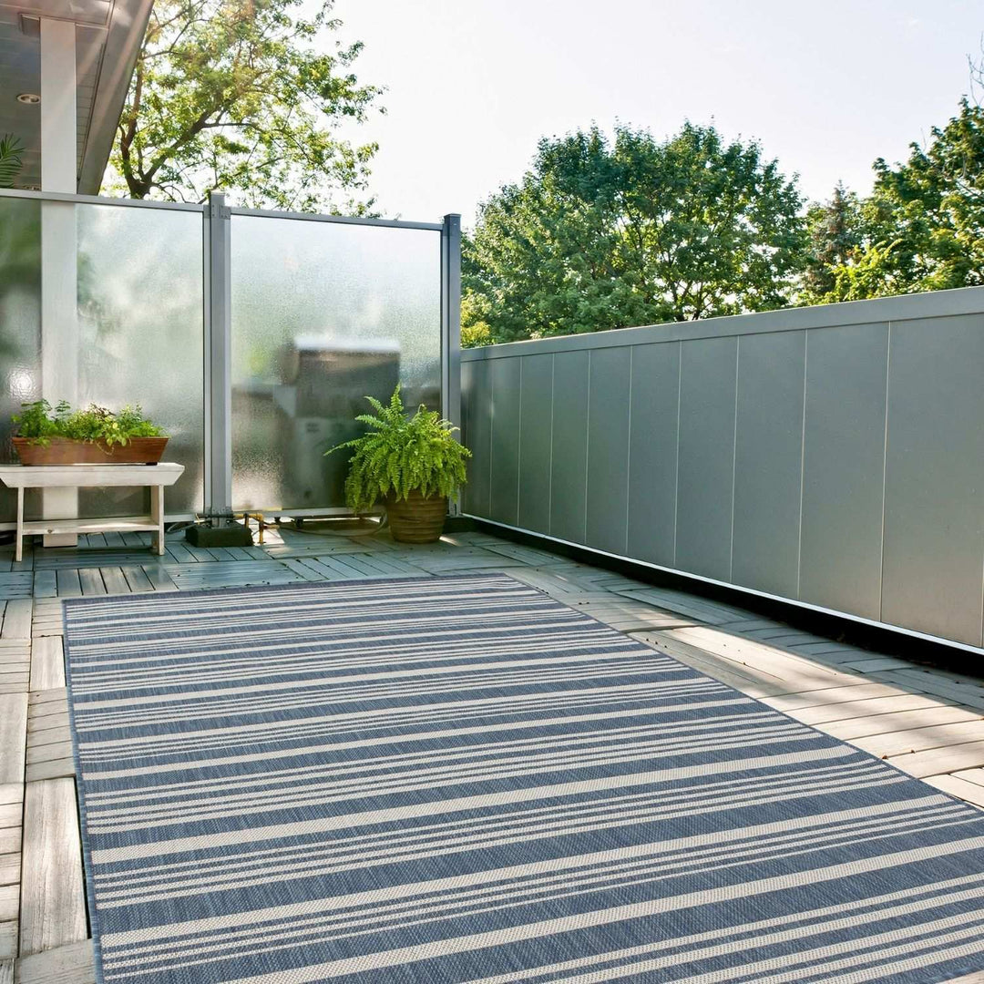 Striped Design Outdoor Rug for Garden | The Rugs