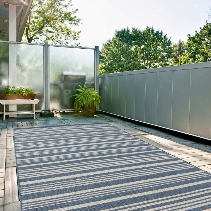 Striped Design Outdoor Rug for Garden | The Rugs