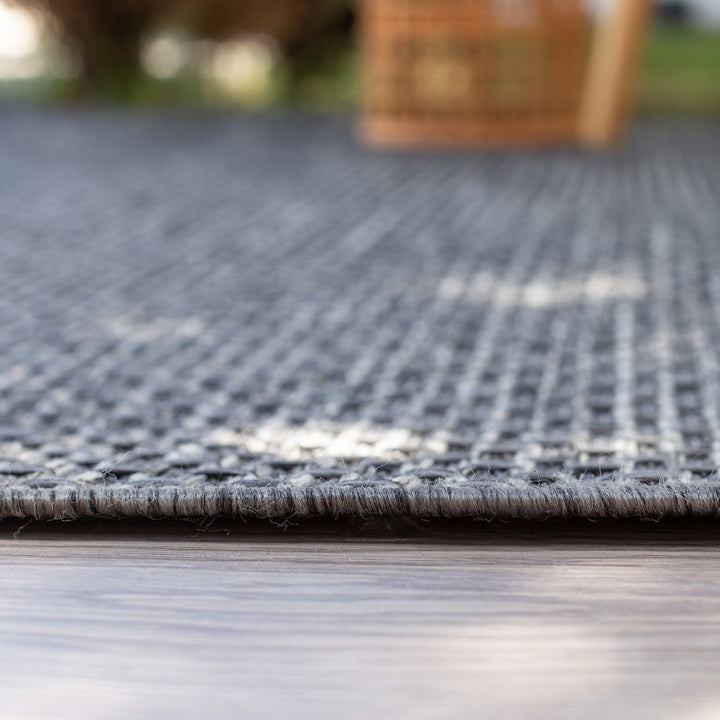 Dark Grey Outdoor Rug for Patio & Garden | The Rugs
