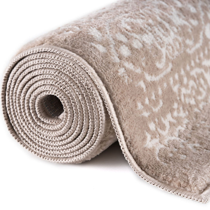 Living Room Rug Vintage Design In Beige high durability