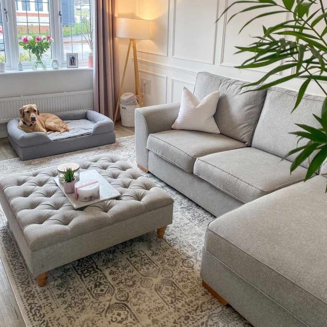 Living Room Rug Vintage Design In Cream