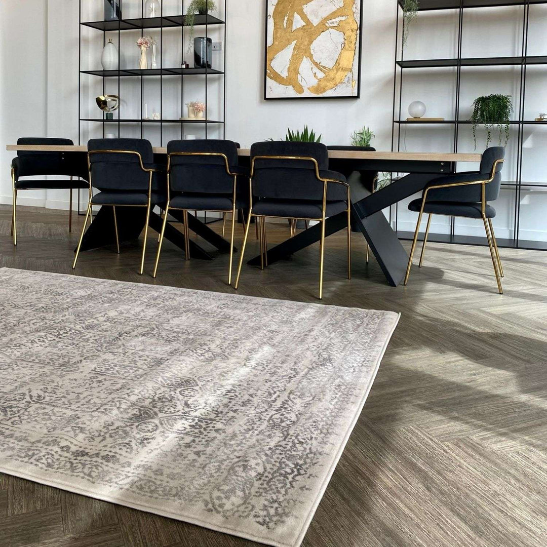 Living Room Rug Vintage Design In Cream