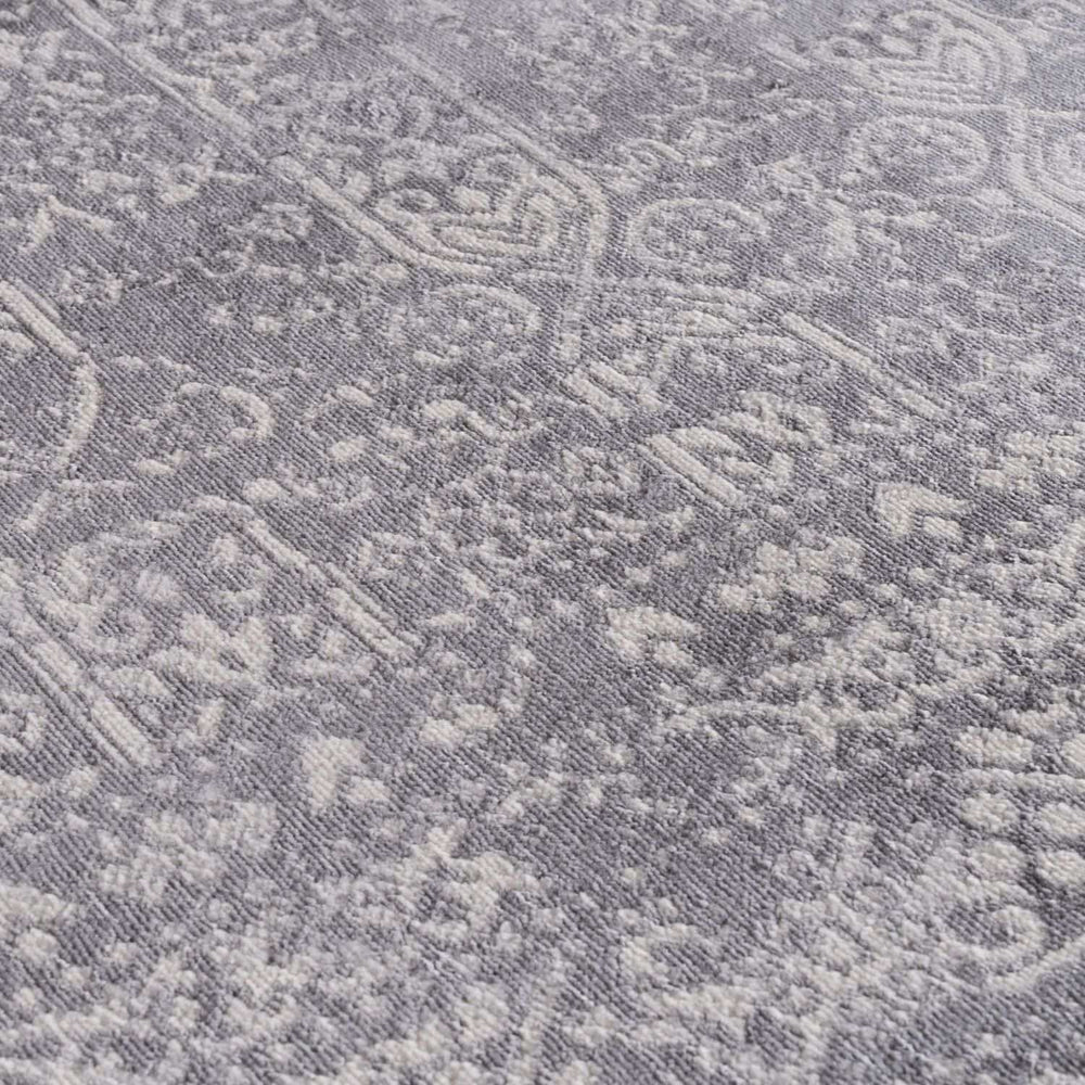 Living Room Rug Vintage Design In Grey