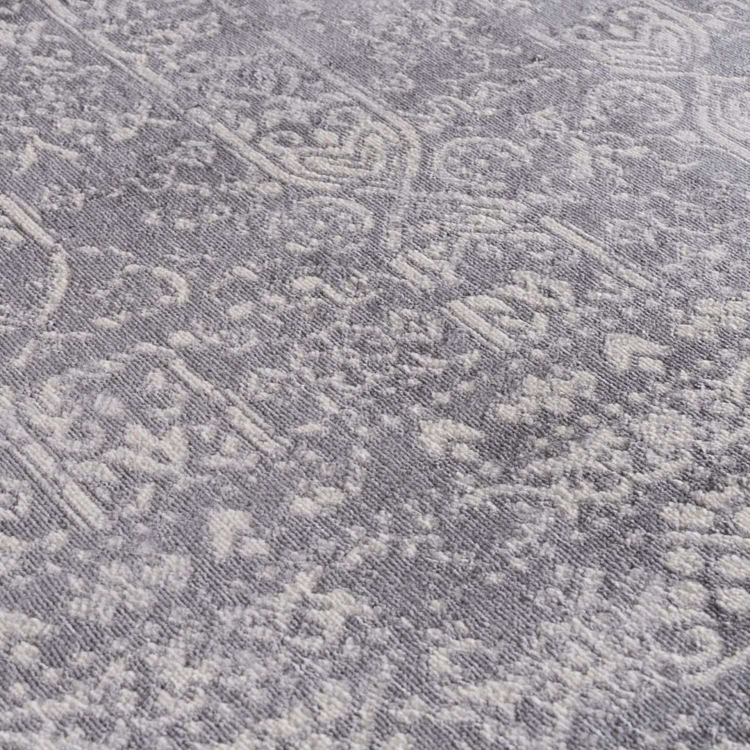 Living Room Rug Vintage Design In Grey