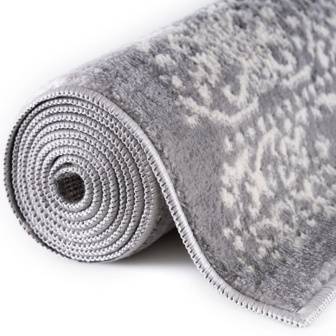 Living Room Rug Vintage Design In Grey