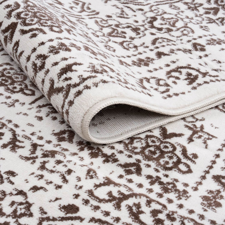 Montana Vintage Cream Brown Rug, Easy To Clean, Stain-Resistant, Fade-Resistant, Jute backing | The Rugs