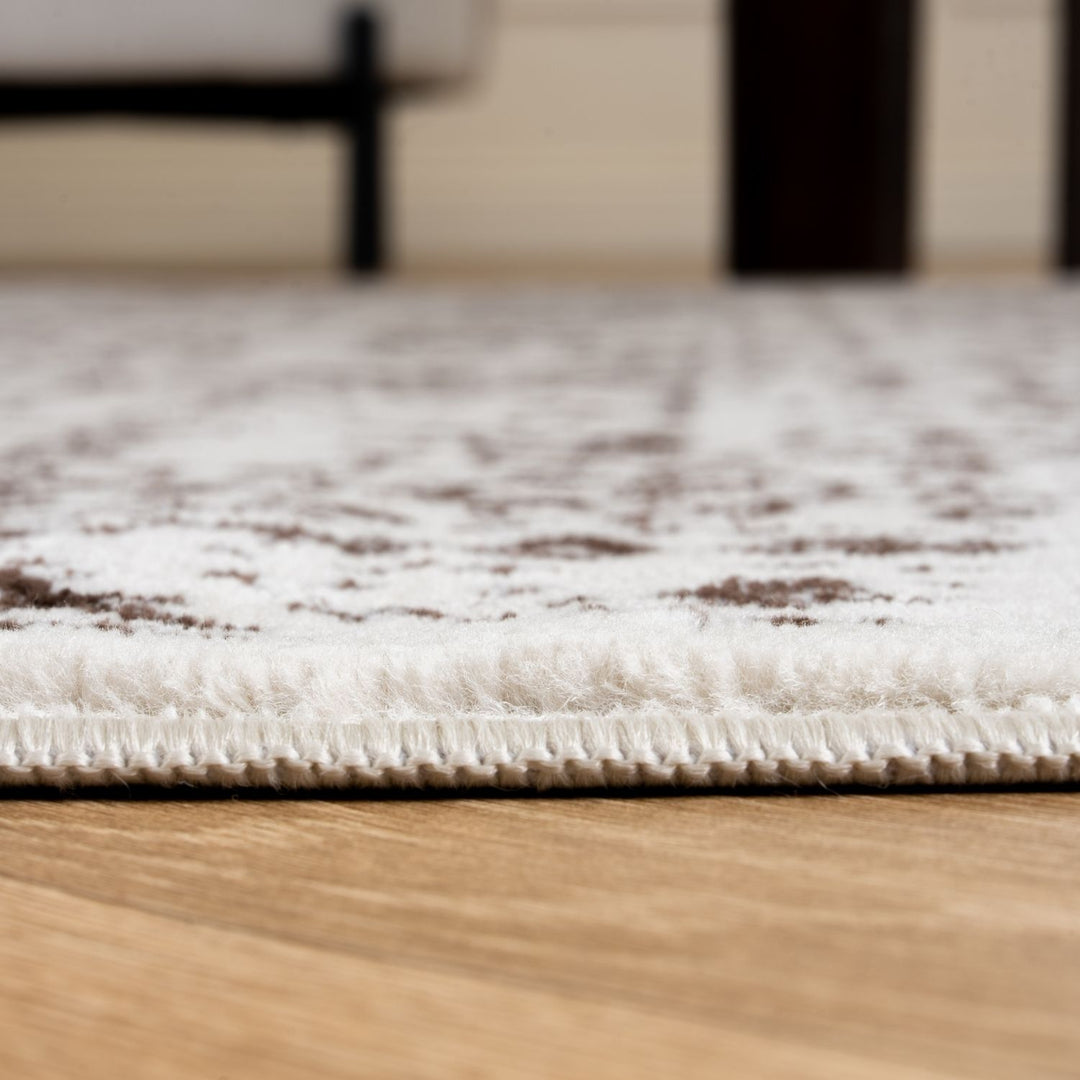 Montana Vintage Cream Brown Rug, Easy To Clean, Stain-Resistant, Fade-Resistant, Jute backing | The Rugs