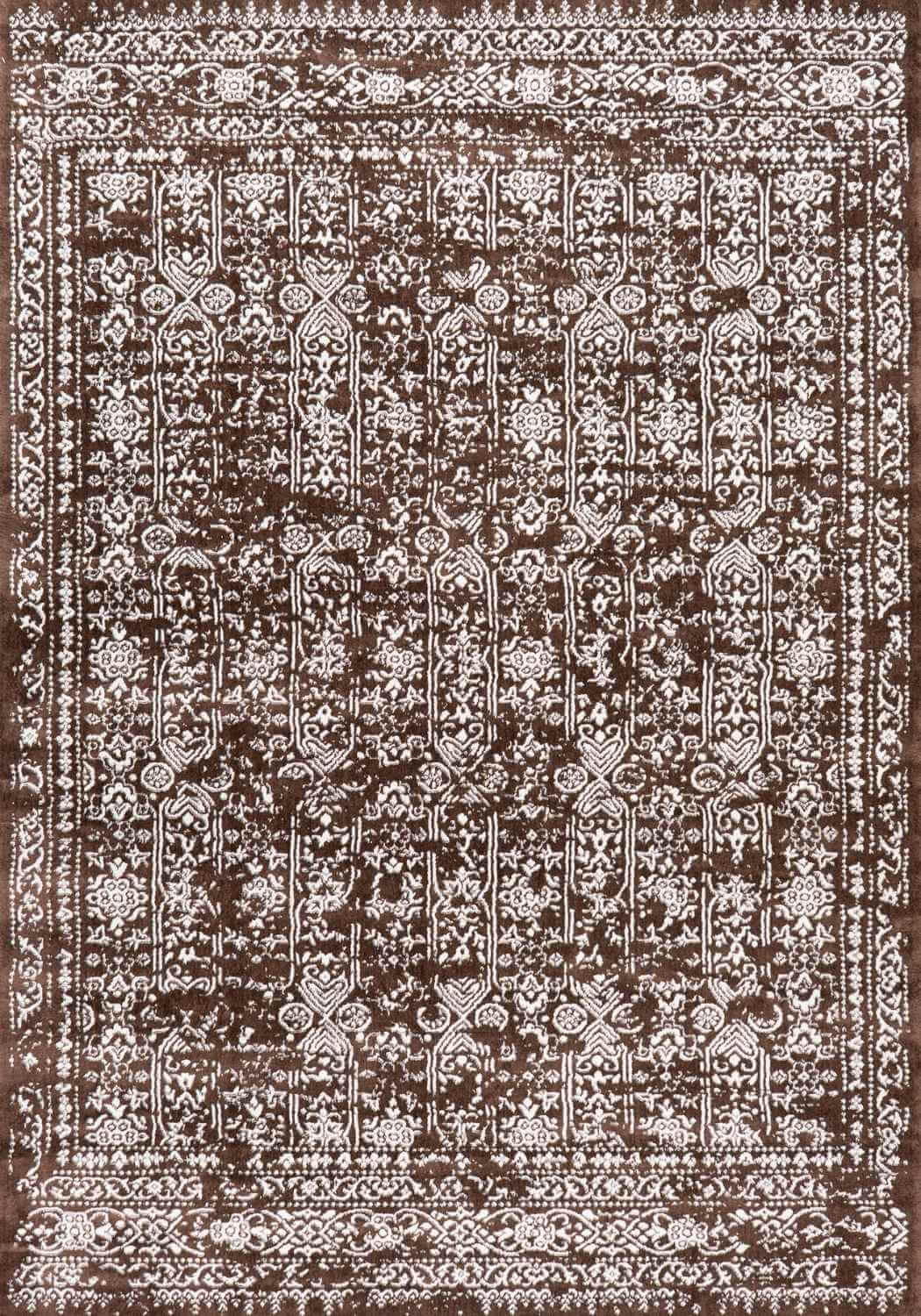 Montana Vintage Brown Rug, Easy To Clean, Stain-Resistant, Fade-Resistant, Jute backing | The Rugs