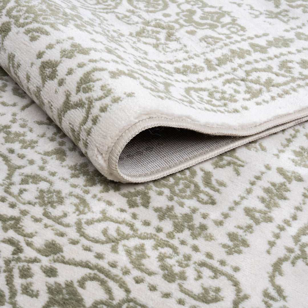 Montana Vintage Cream Green Rug, Effortless Upkeep, stain-resistant, fade-resistant, eco-friendly | The Rugs