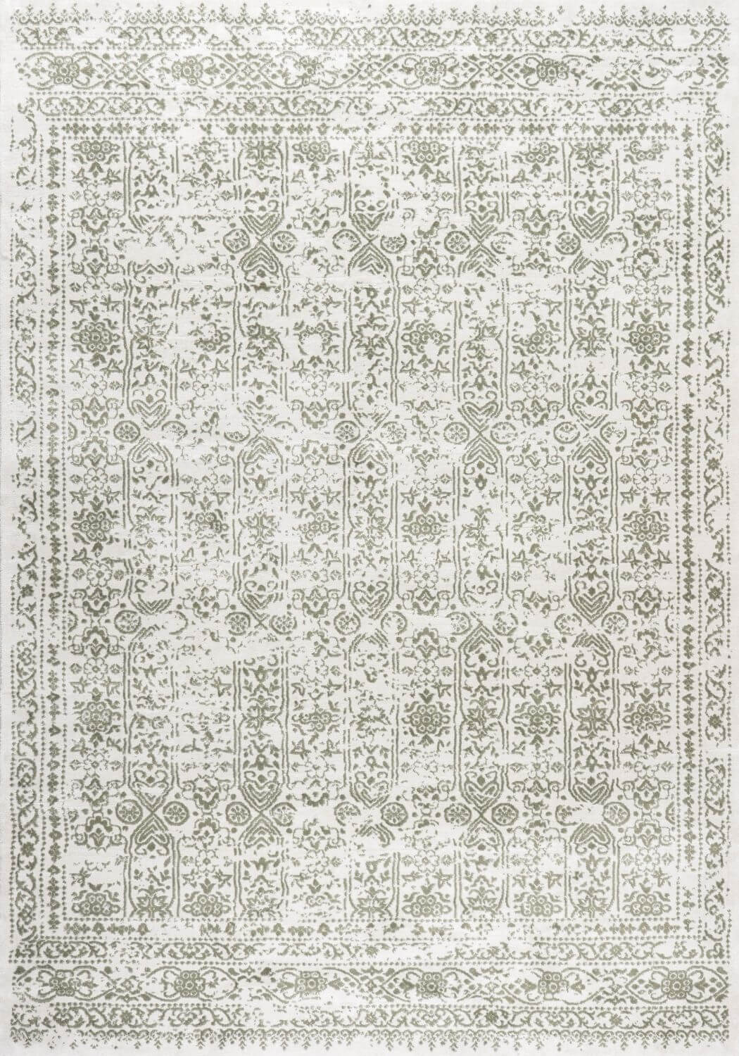 Montana Vintage Cream Green Rug, Effortless Upkeep, stain-resistant, fade-resistant, eco-friendly | The Rugs