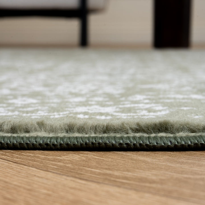 Montana Vintage Green Rug, Effortless Upkeep, stain-resistant, fade-resistant, eco-friendly | The Rugs