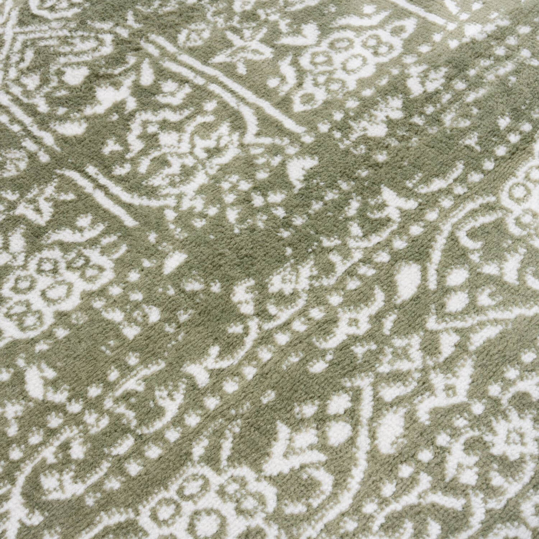 Montana Vintage Green Rug, Effortless Upkeep, stain-resistant, fade-resistant, eco-friendly | The Rugs