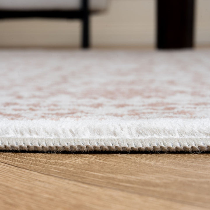 Montana Vintage Cream Rose Rug, Easy To Clean, Stain-Resistant, Fade-Resistant, Jute backing | The Rugs