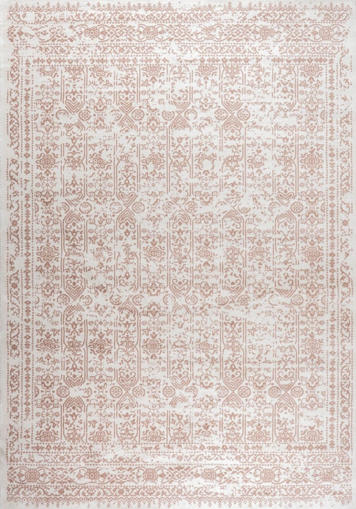 Montana Vintage Cream Rose Rug, Easy To Clean, Stain-Resistant, Fade-Resistant, Jute backing | The Rugs