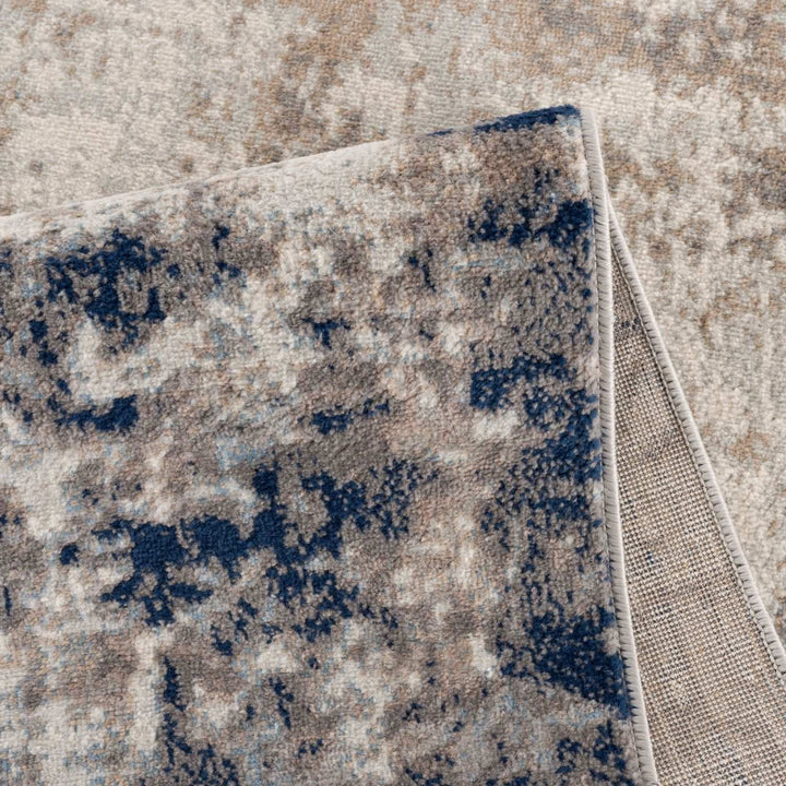 Montana Brown & Navy color Rug, Scandinavian block design