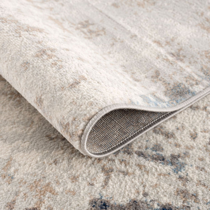 Montana Brown & Navy color Rug, Scandinavian block design