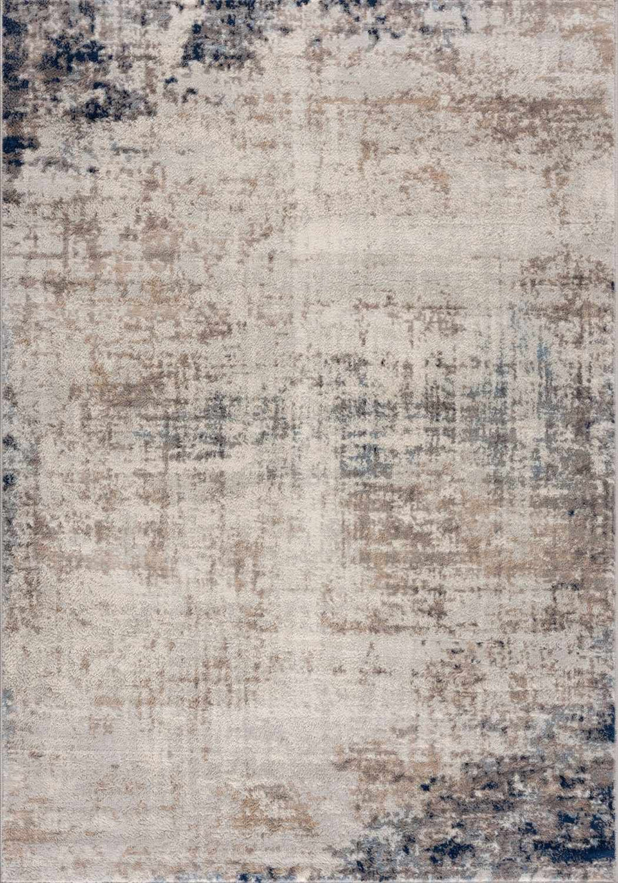 Montana Brown & Navy color Rug, Scandinavian block design