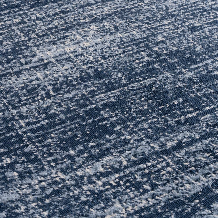 Blue colour rug, Non-shedding, stain-resistant, and pet-friendly.