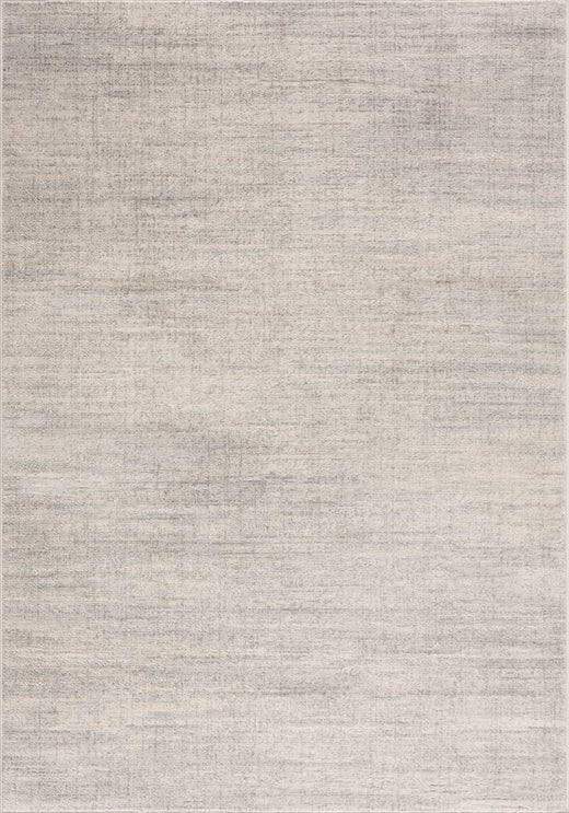 cream and grey rug features an abstract pattern