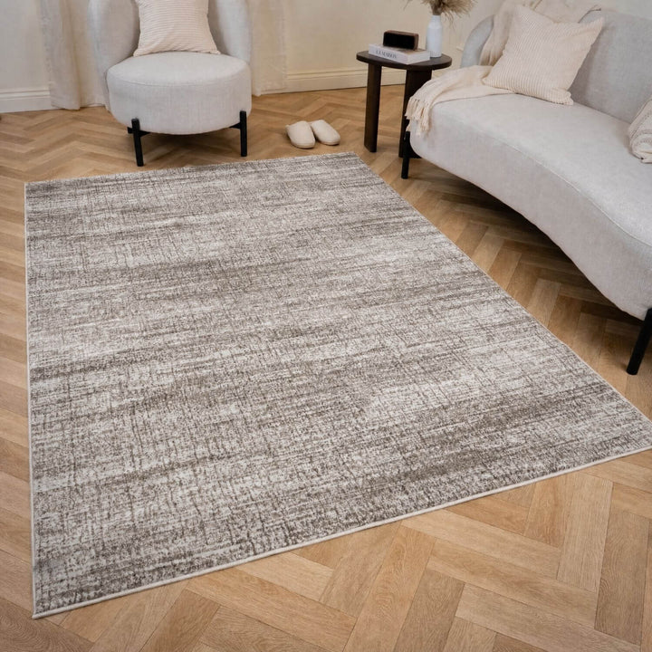Montana Abstract Brown Rug non-shedding, easy to clean, eco-friendly | The Rugs