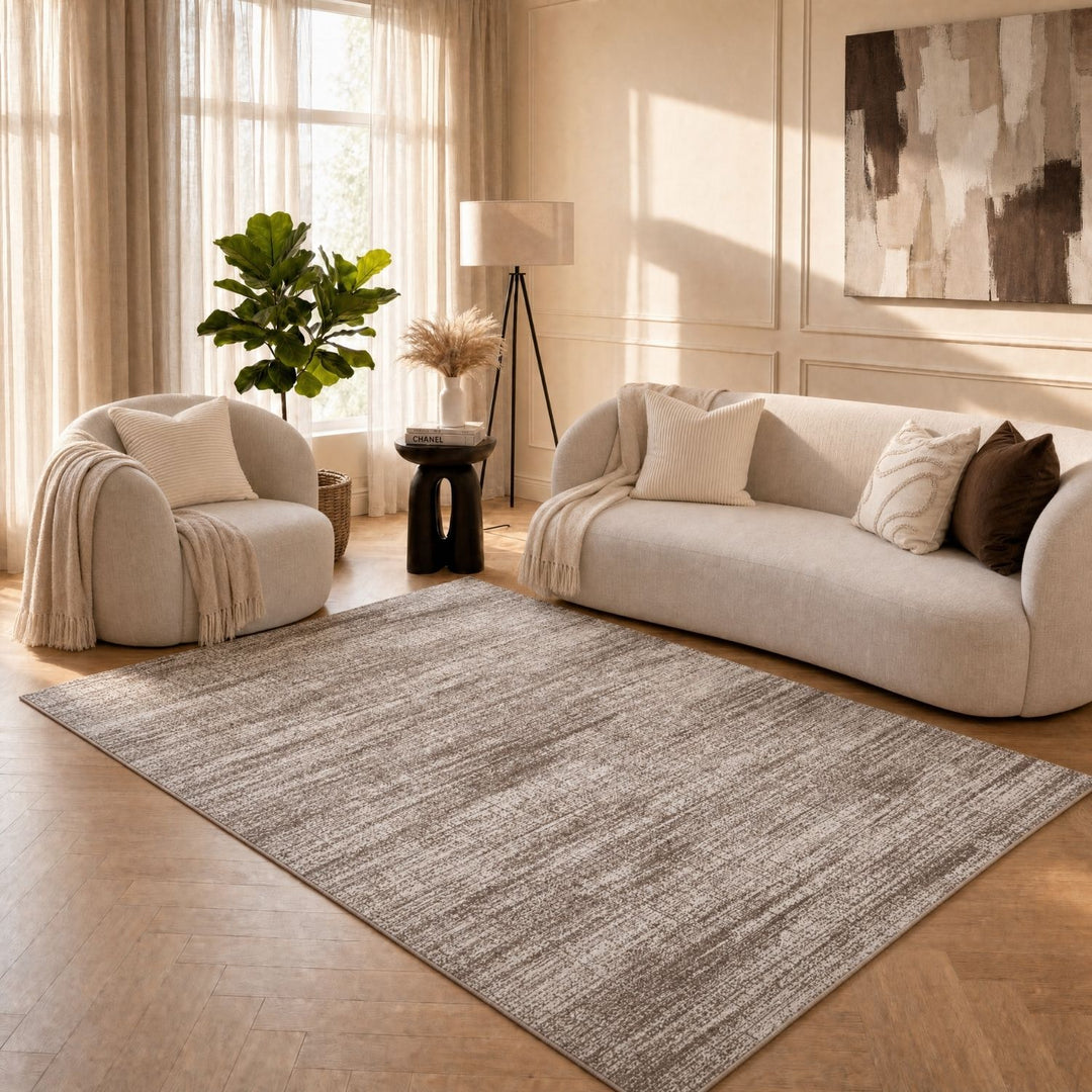 Montana Abstract Brown Rug non-shedding, easy to clean, eco-friendly | The Rugs