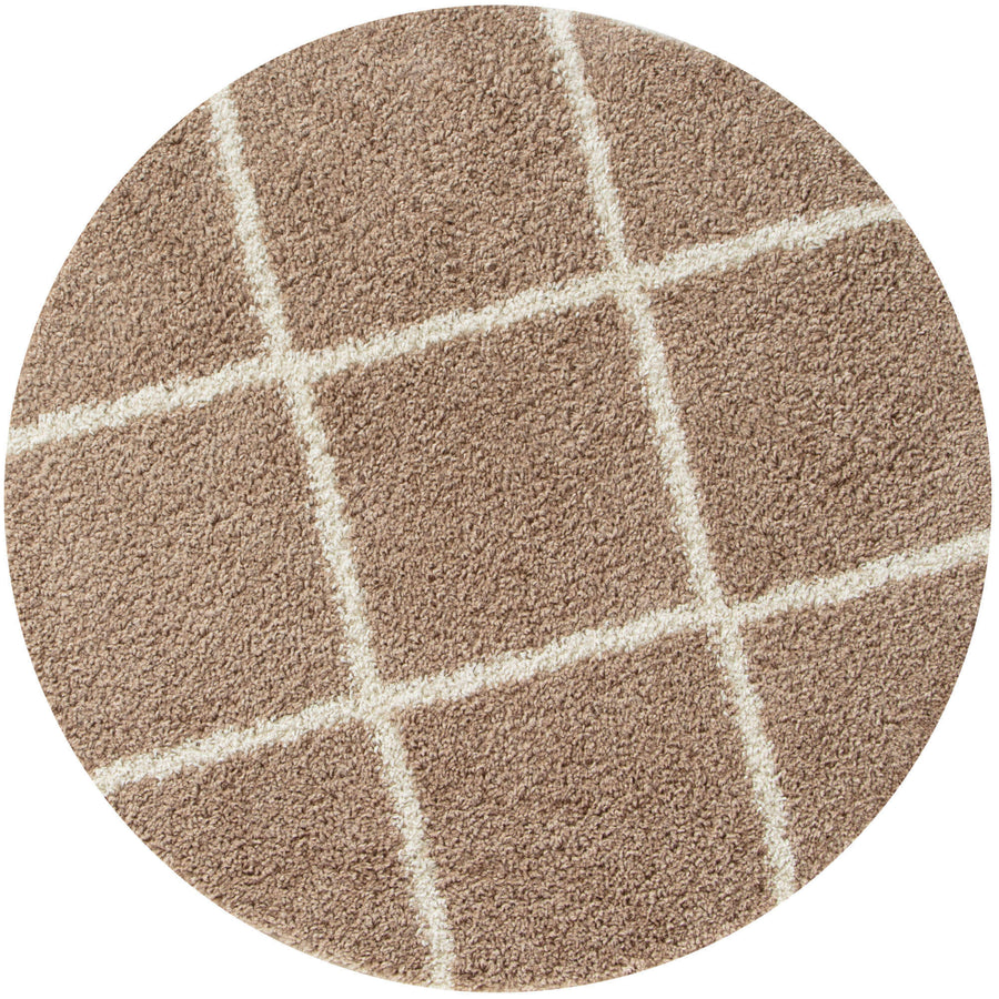 The Rugs Area Rug - Modern Luxury Shaggy Rug Geometric Beige