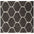 Trellis Design Thick Shaggy Area Rugs Dark Grey | The Rugs