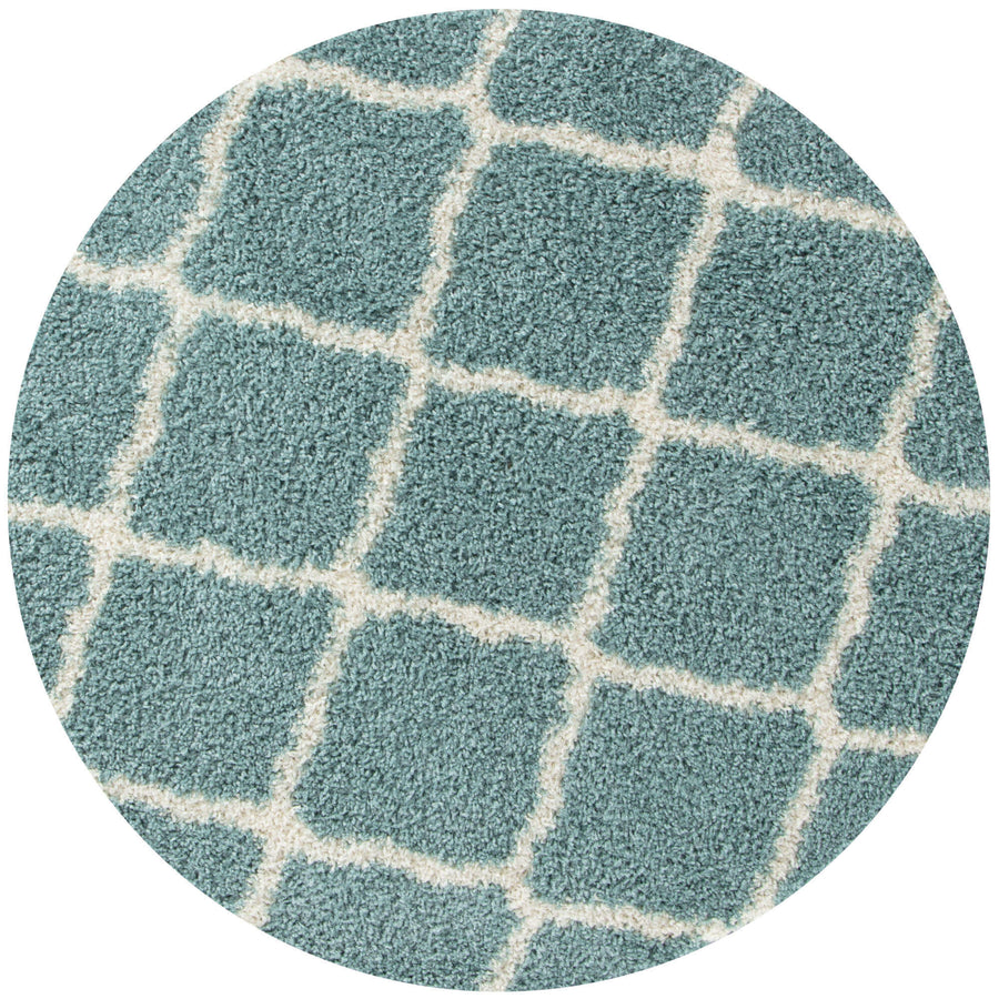 The Rugs Area Rug - Modern Luxury Shaggy Rug Berber Duck Egg Blue