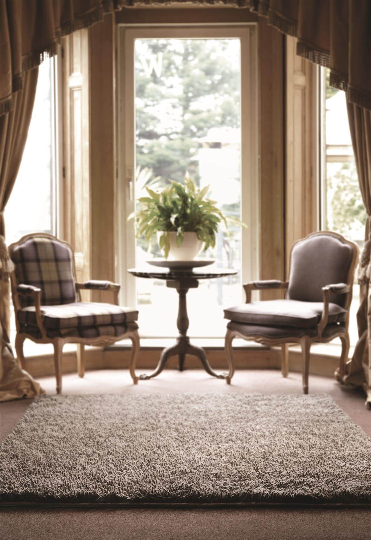 Imperial Mid Grey Mix Shaggy Wool Rug | Timeless Elegance