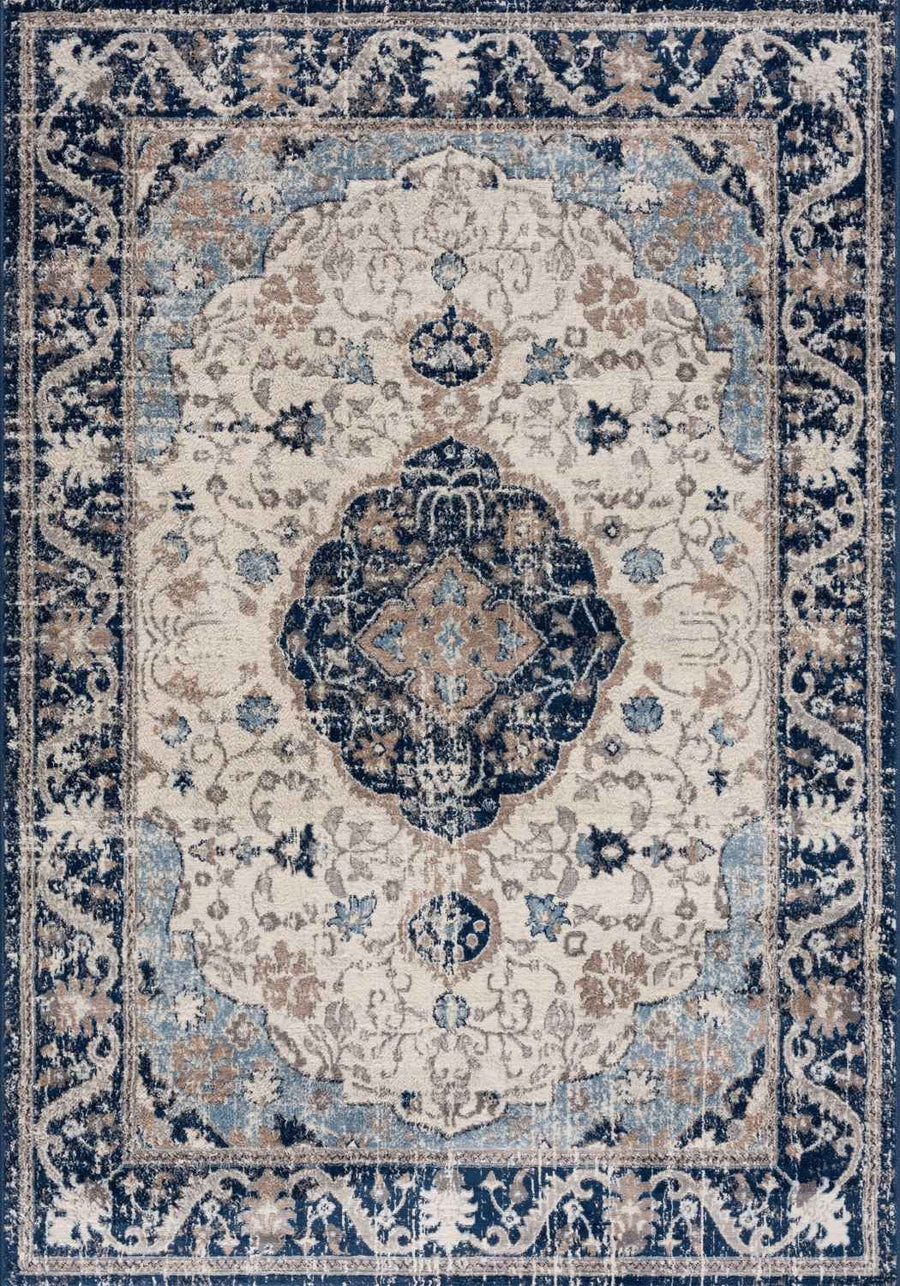 Living Room Oriental Rug in Blue