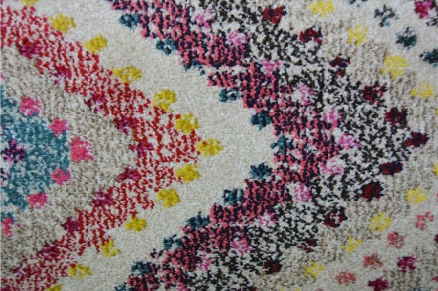 Diamond Design Living Room Rug in Multicolour