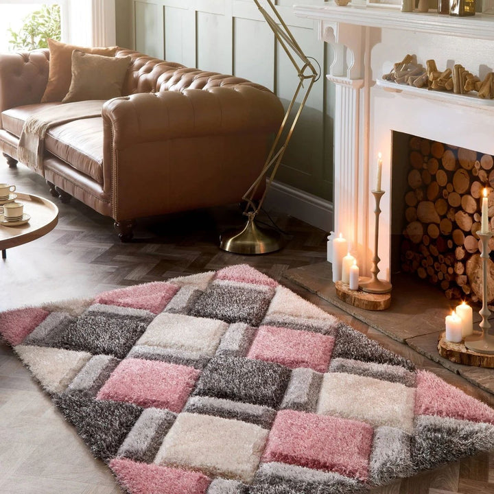 3D Geo Carved Rug – Geometric Design