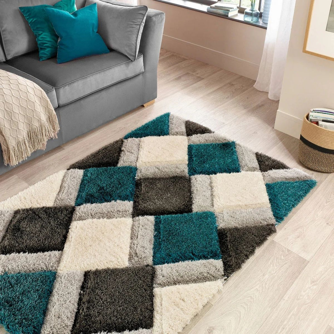 3D Geo Carved Rug – Geometric Design