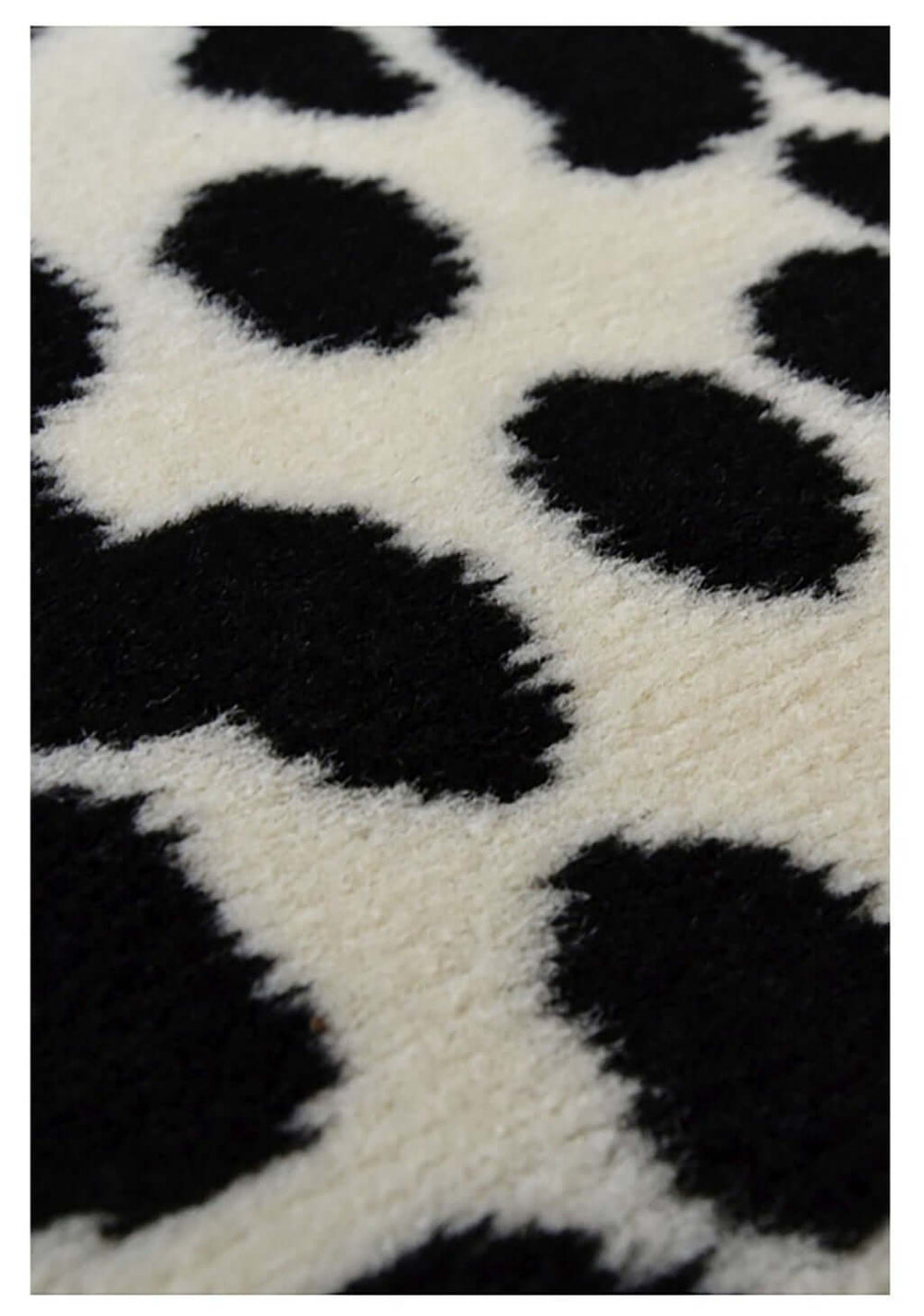 Dalmation Design Area Rug in Black and White