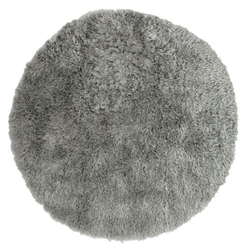 Machine Washable Shaggy Rug Plain Design in Grey