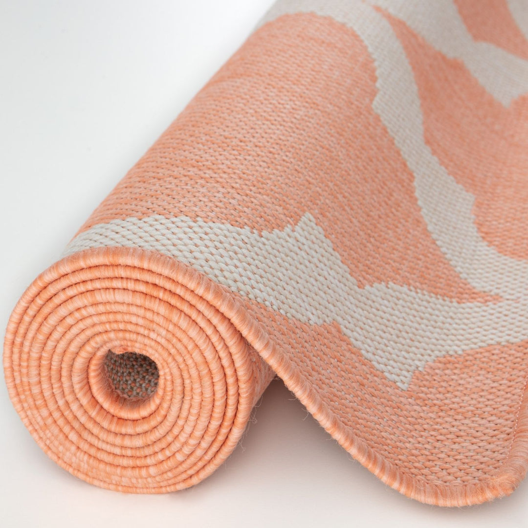 Orange Trellis Design Outdoor Rug for Garden | The Rugs