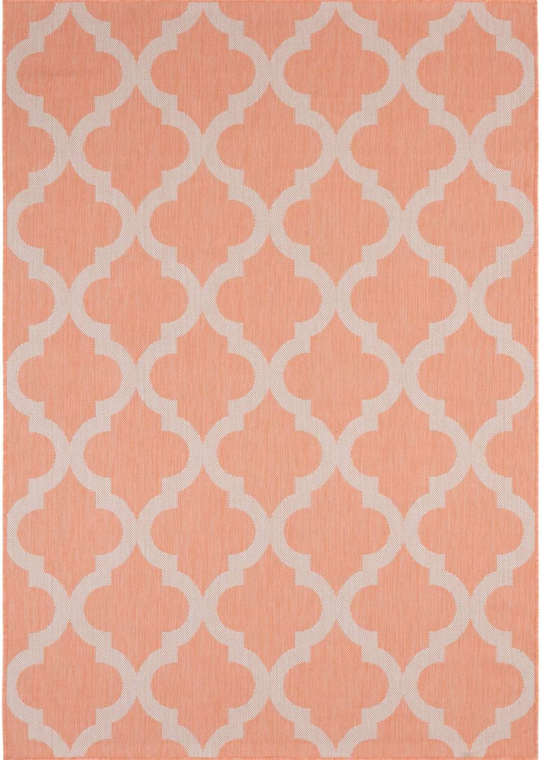 Orange Trellis Design Outdoor Rug for Garden | The Rugs