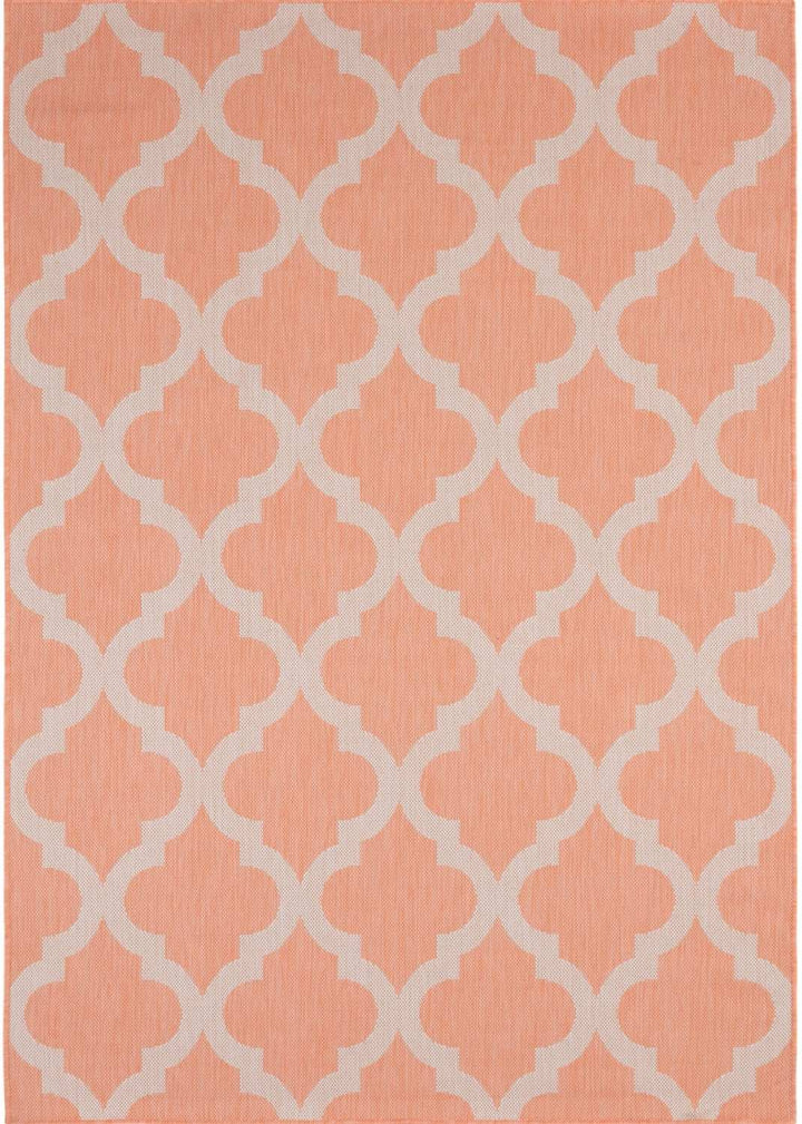 Orange Trellis Design Outdoor Rug for Garden | The Rugs