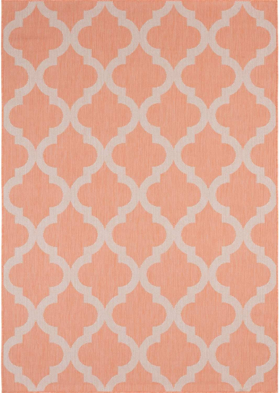 Orange Trellis Design Outdoor Rug for Garden | The Rugs