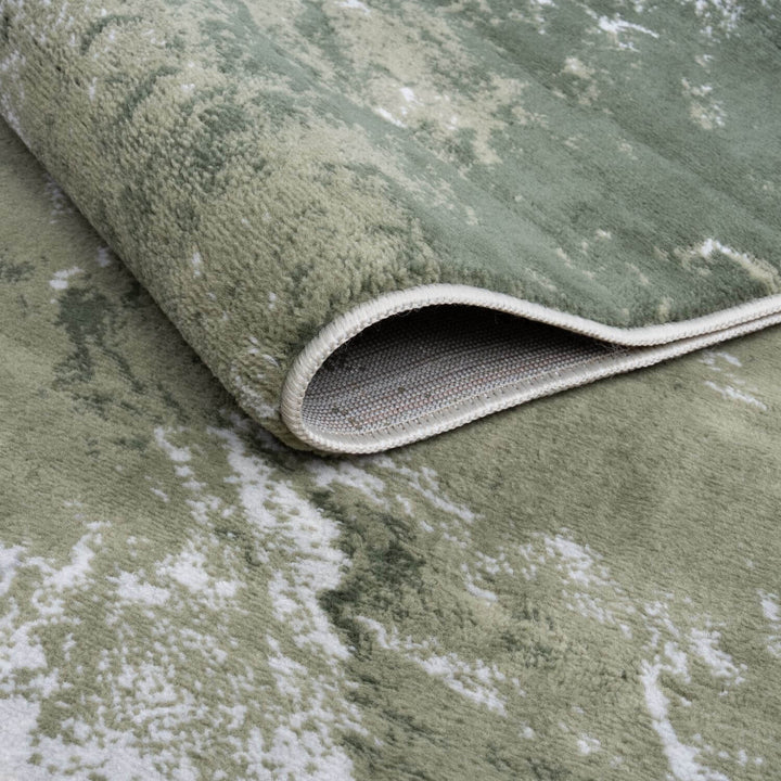 Elaris Abstract Green Rug, abstract design, non-shedding, easy to clean, eco-friendly|The Rugs