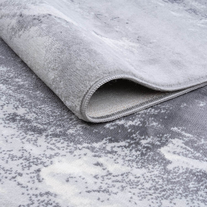 Elaris Abstract Grey Rug, abstract design, non-shedding, easy to clean, eco-friendly|The Rugs