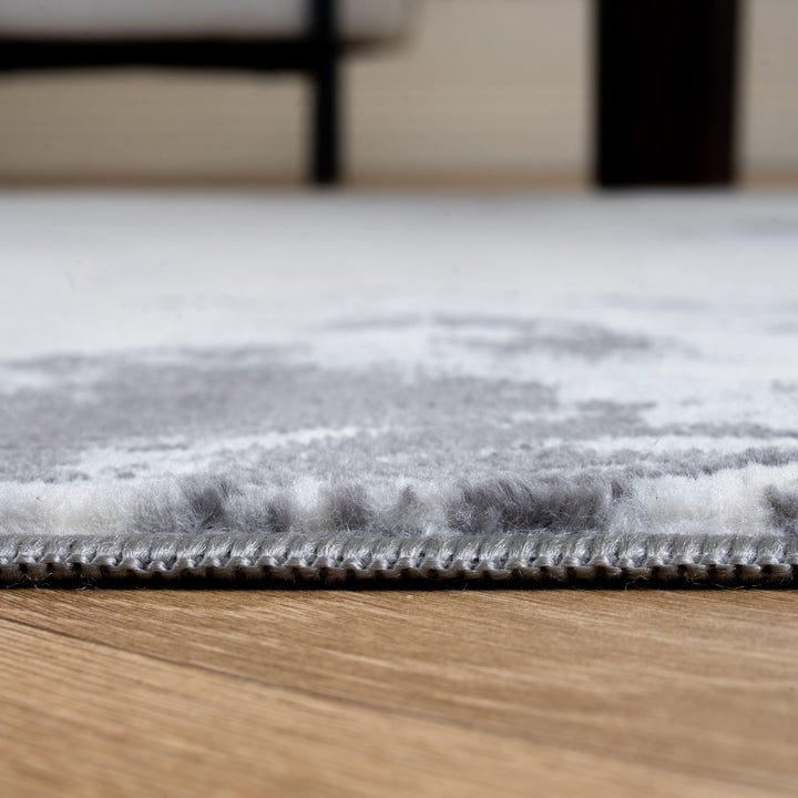 Elaris Abstract Grey Rug, abstract design, non-shedding, easy to clean, eco-friendly|The Rugs