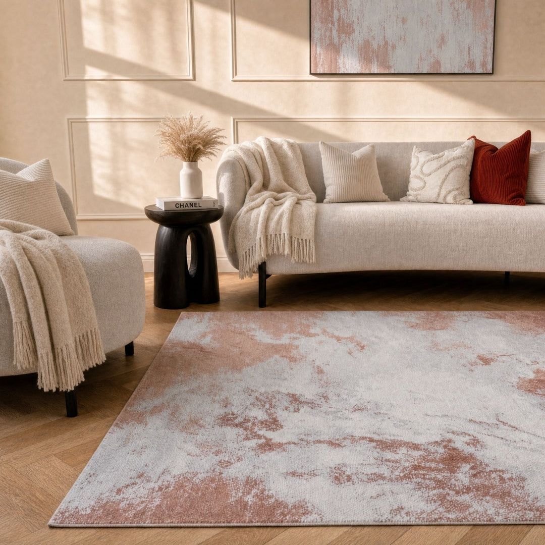 Elaris Abstract Rose Rug, abstract design, non-shedding, easy to clean, eco-friendly|The Rugs