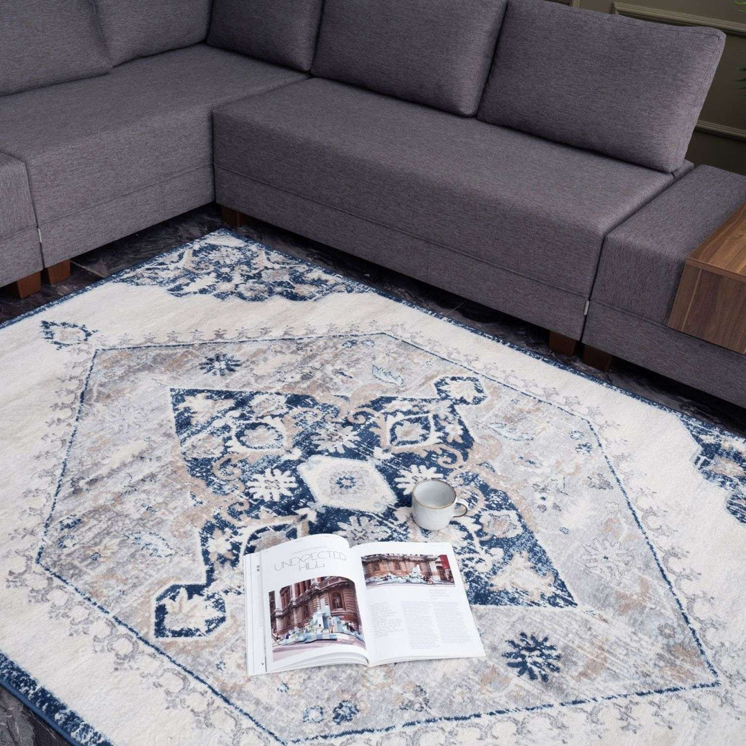 Living Room Rug Vintage Moroccan Design