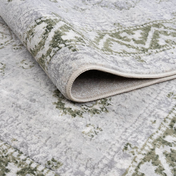 Montana Vintage Green Rug, fade-resistant, stain-resistant, easy to clean, eco-friendly | The Rugs