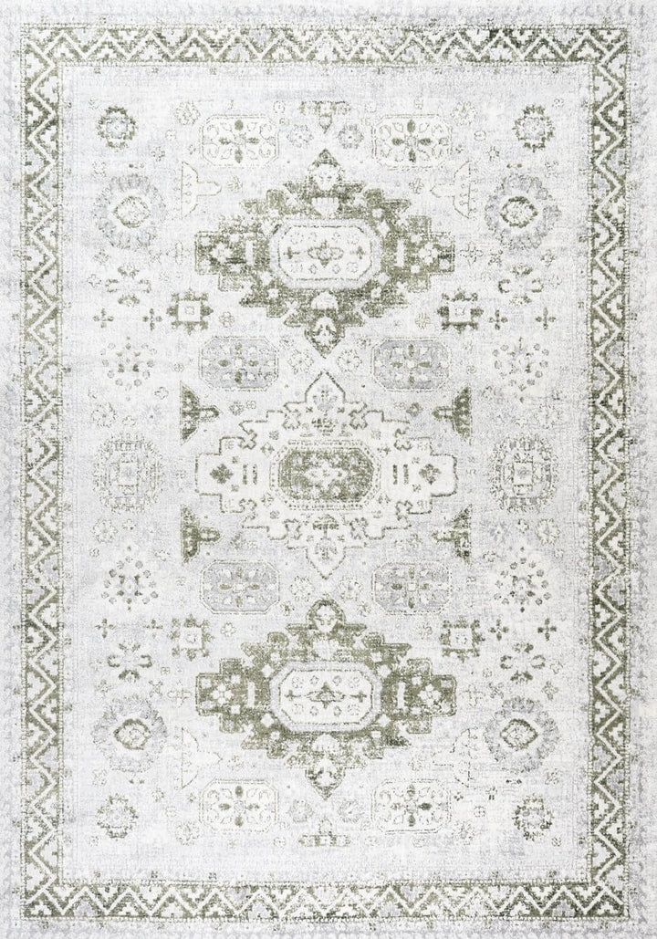Montana Vintage Green Rug, fade-resistant, stain-resistant, easy to clean, eco-friendly | The Rugs
