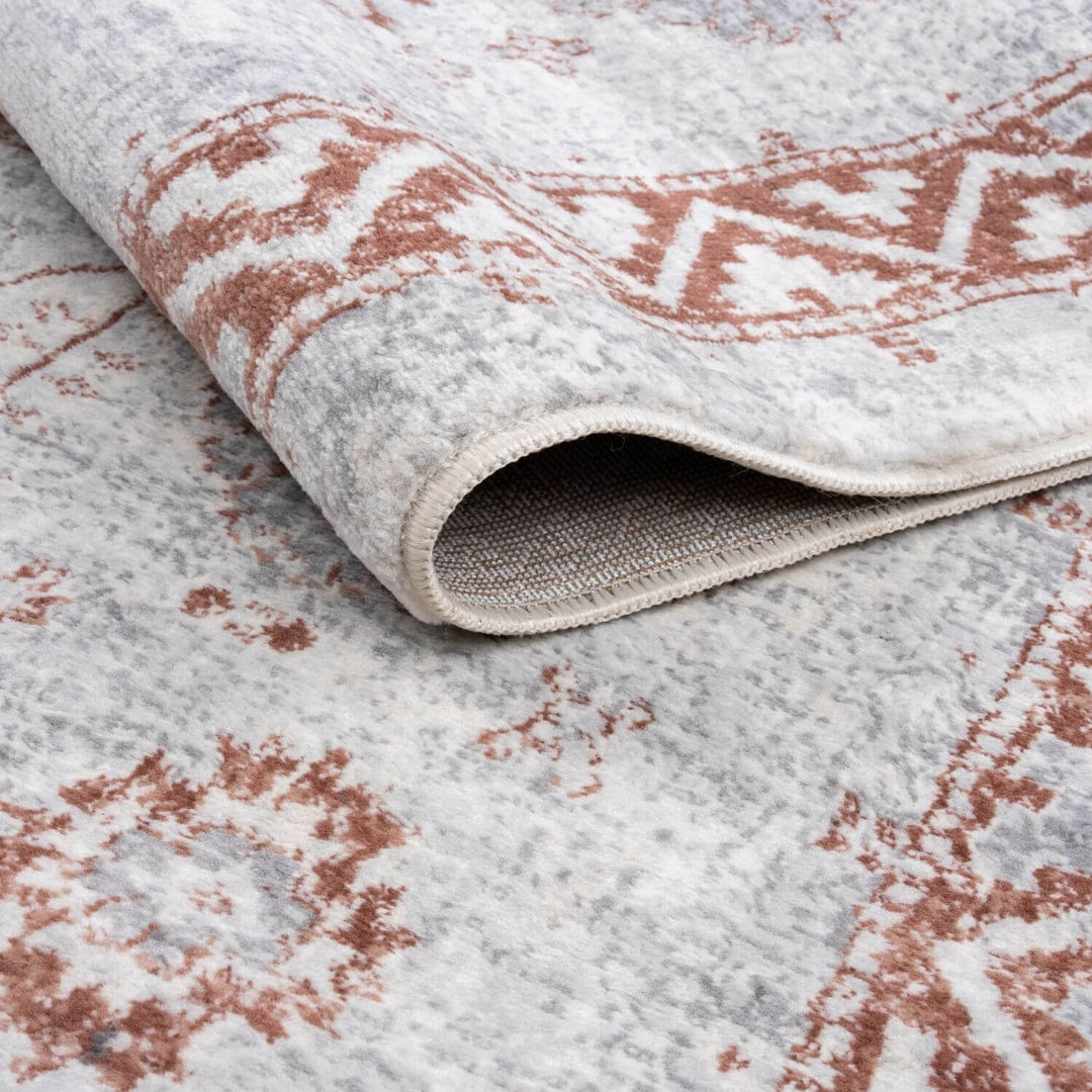 Abstract Montana Rose Vintage Rug, Satin-Resistant, Fade-Resistant, Easy To clean, Eco-Friendly | The Rugs