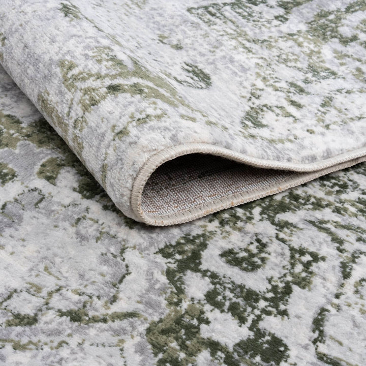 Abstract Montana Green Vintage Rug, Satin-Resistant, Fade-Resistant, Easy To clean, Eco-Friendly | The Rugs